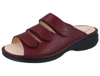 Hellas Damenpantolette aus bordo Glattleder mit 3 Klettverschlüssen und Wechselfußbett Hellas Damenpantolette aus bordo Glattleder mit 3 Klettverschlüssen und Wechselfußbett