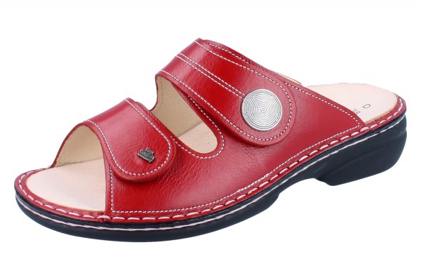 FINN COMFORT Sansibar Damen Pantolette rot Glattleder