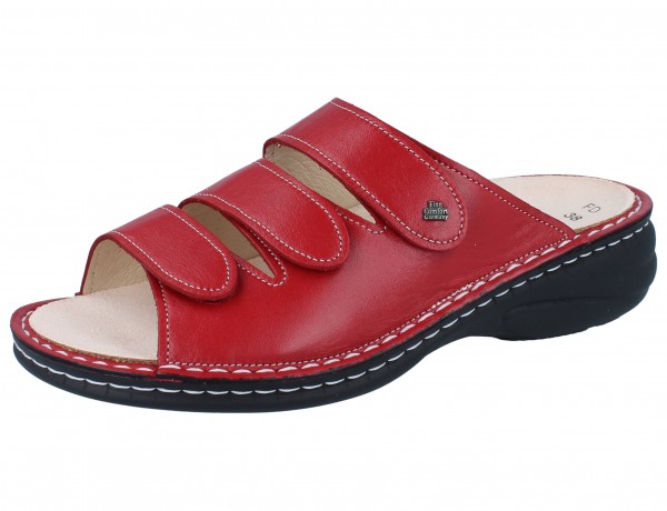 FINN COMFORT Hellas Damen Pantolette rot pomodore Nube Glattleder