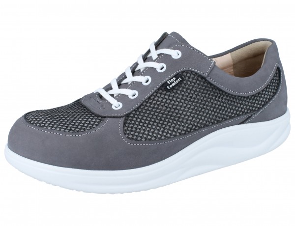 FINN COMFORT FINNAMIC Columbia Damen Halbschuhe grau Nubukleder Mesh