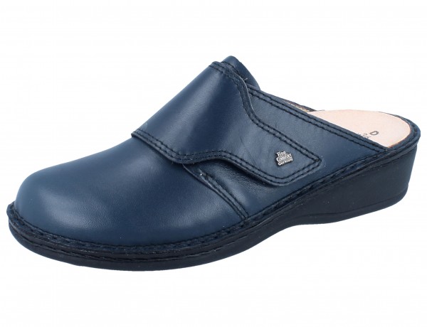 Finn Comfort Aussee Damen Clog blau Glattleder