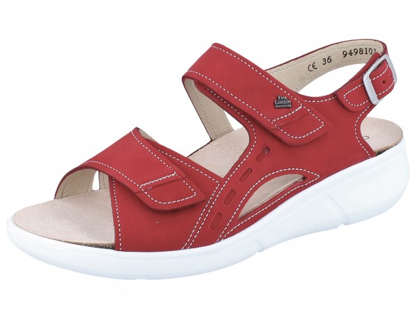 FINN COMFORT Suva Damen Sandale rot Nubukleder