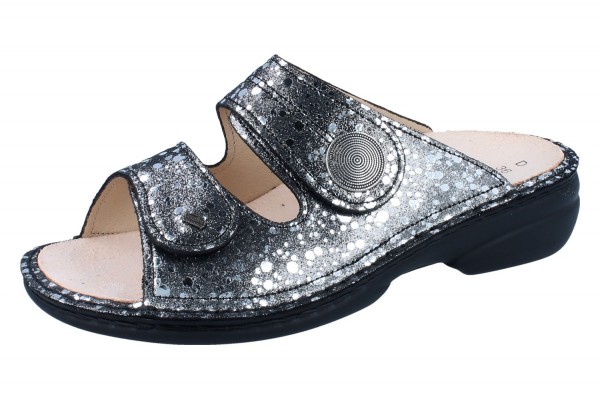 FINN COMFORT Sansibar Damen Pantolette grau/silber plata/Estelar