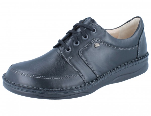 FINN COMFORT Norwich Herren Halbschuhe Schnürschuhe schwarz/Montana