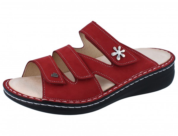 FINN COMFORT Grenada Damen Pantolette rot chili/Nubuk