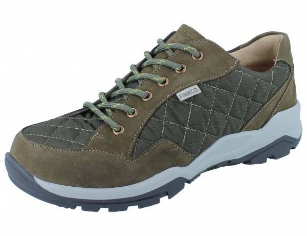 Finn Comfort Damen Wanderschuhe Tessin grün wasserabweisend Nubukleder Textil