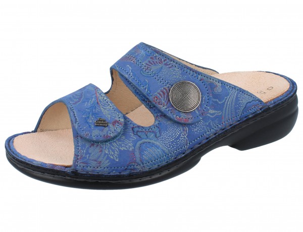 FINN COMFORT Sansibar Damen Pantolette blau pacific/Shibu