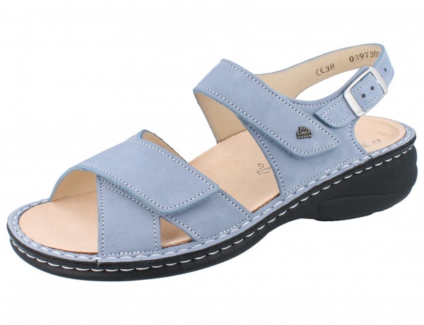 FINN COMFORT Linosa Damen Sandalen blau lightblue/Nubuk