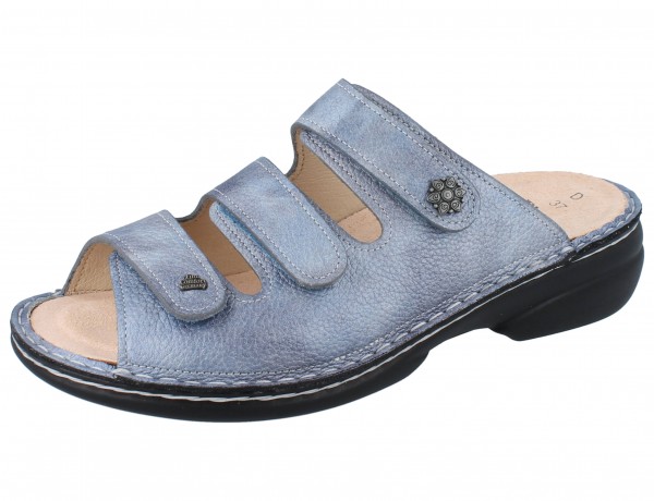 FINN COMFORT Menorca Soft Damen Pantolette blau jeans/Alfa