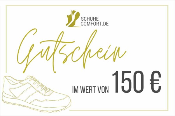Schuhecomfort Gutschein im Wert von 150€ zum verschenken