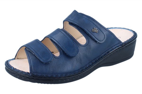 FINN COMFORT Pisa Damen Pantolette blau Glattleder