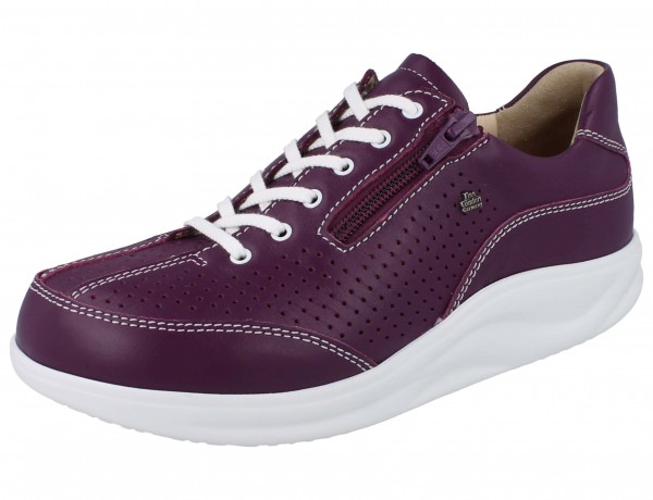 FINN COMFORT FINNAMIC Oze Damen Abrollschuhe Halbschuhe lila Glattleder