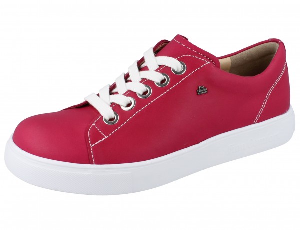 FINN COMFORT Elpaso Damen Halbschuhe Schnürschuhe rot berry/Pala