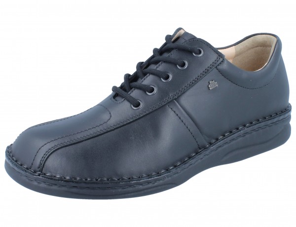 FINN COMFORT Dijon Herren Halbschuhe Schnürhalbschuhe schwarz/Trento