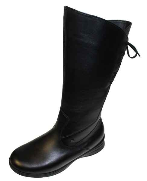 Finn Comfort Sestriere Damen Stiefel hoch schwarz Glattleder