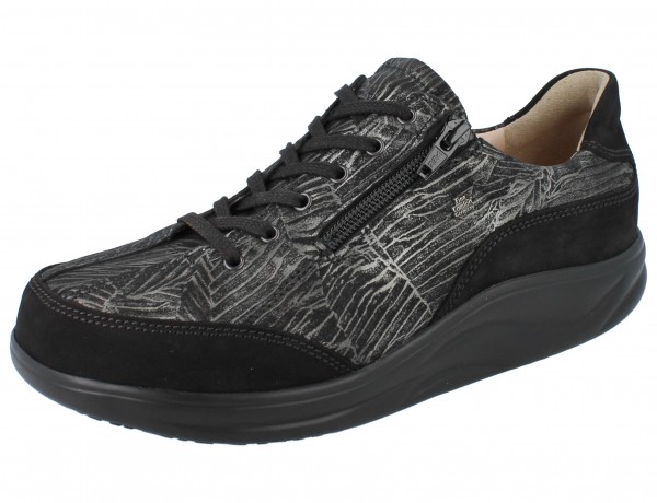 FINN COMFORT FINNAMIC Otaru Damen Halbschuhe schwarz/silver Nubuk/Crumble