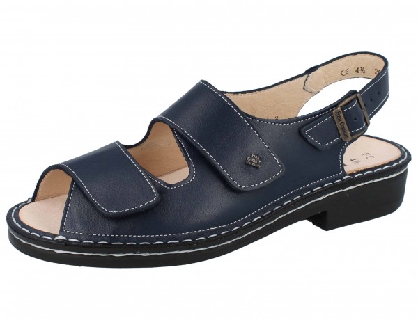 FINN COMFORT Tahiti Damen Sandale blau Glattleder