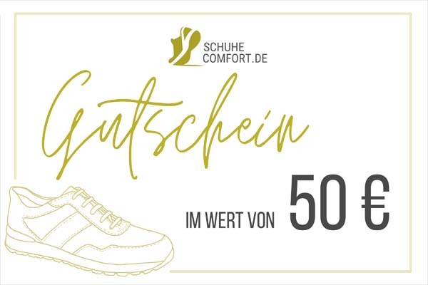 Schuhecomfort Gutschein im Wert von 50€ zum verschenken