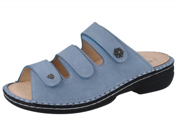 Finn Comfort Menorca Soft hellblaues Nubukleder mit weicher Einlage