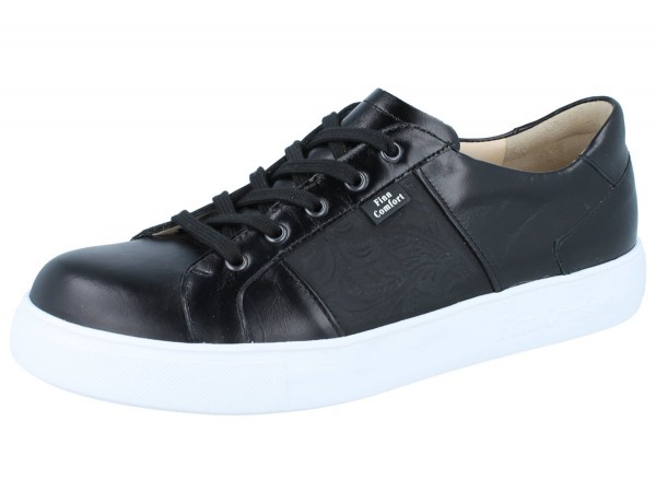 Finn Comfort leichte Damen Sneaker mit Schnürung in schwarz