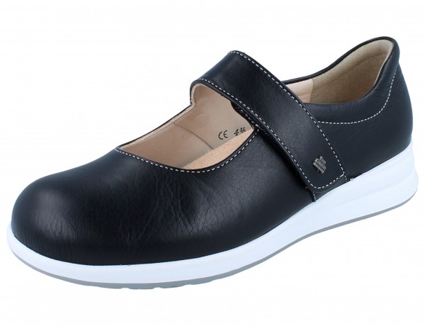 FINN COMFORT Beja Damen Halbschuhe Slipper Ballerina schwarz black/Neymar