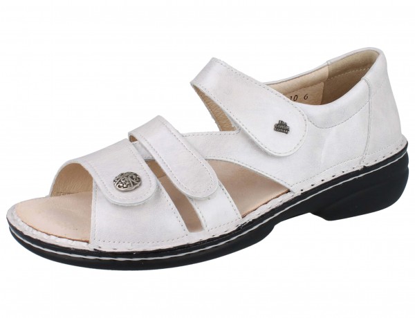FINN COMFORT Biella-Soft Damen Sandale silber Luxory Effektleder