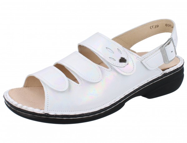 FINN COMFORT Saloniki Damen Sandale weiss perla/Iri