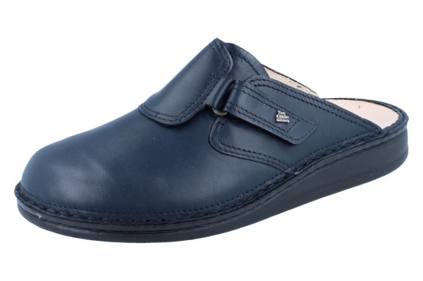 FinnComfort Damenclog Herrenclog blau Glattleder