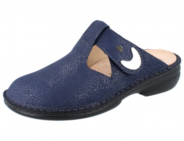 FINN COMFORT Belem Damen Clogs blau electro/Glitter