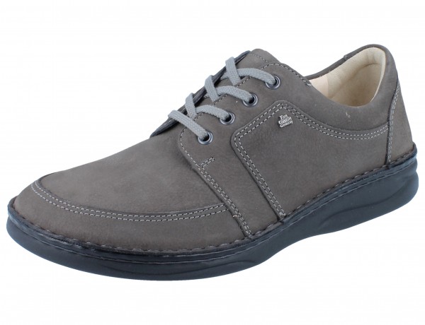 FINN COMFORT Norwich Herren Halbschuhe Schnürschuhe grau grey/Impala