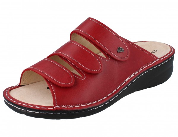 Glattleder Damen Dreiriemer in Rot