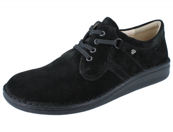 Finn Comfort Vaasa Herren Halbschuhe mit schwarzem Veloursleder