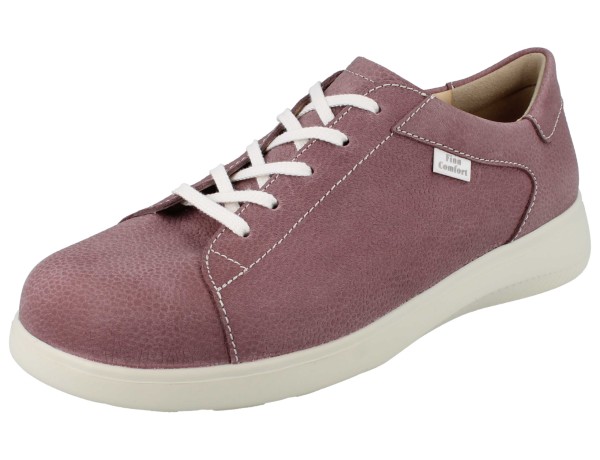 FINN COMFORT Oakland Damen Halbschuhe mit Reißverschluss rose genarbtes Nubukleder