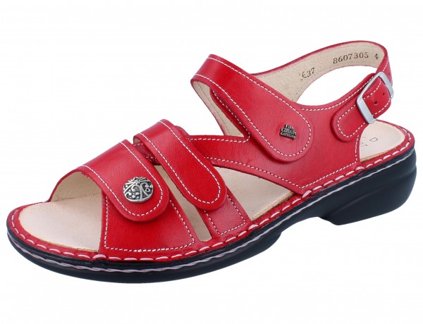 FINN COMFORT Gomera Damen Sandale rot Glattleder