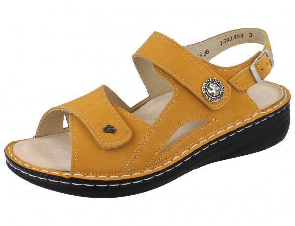 FINN COMFORT Barbuda Damen Sandalen gelb sun/Nubuk