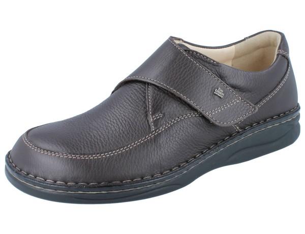 Finn Comfort Herren Glattleder Halbschuhe mit Klettverschluss