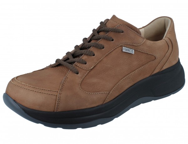 Finn Comfort Piccadilly Herren Schnürhalbschuhe braun Nubukleder