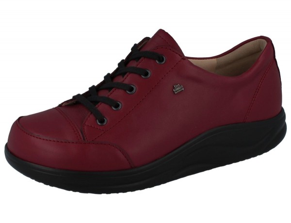 Finn Comfort Damen Schnürhalbschuhe rot mit Abrollsohle